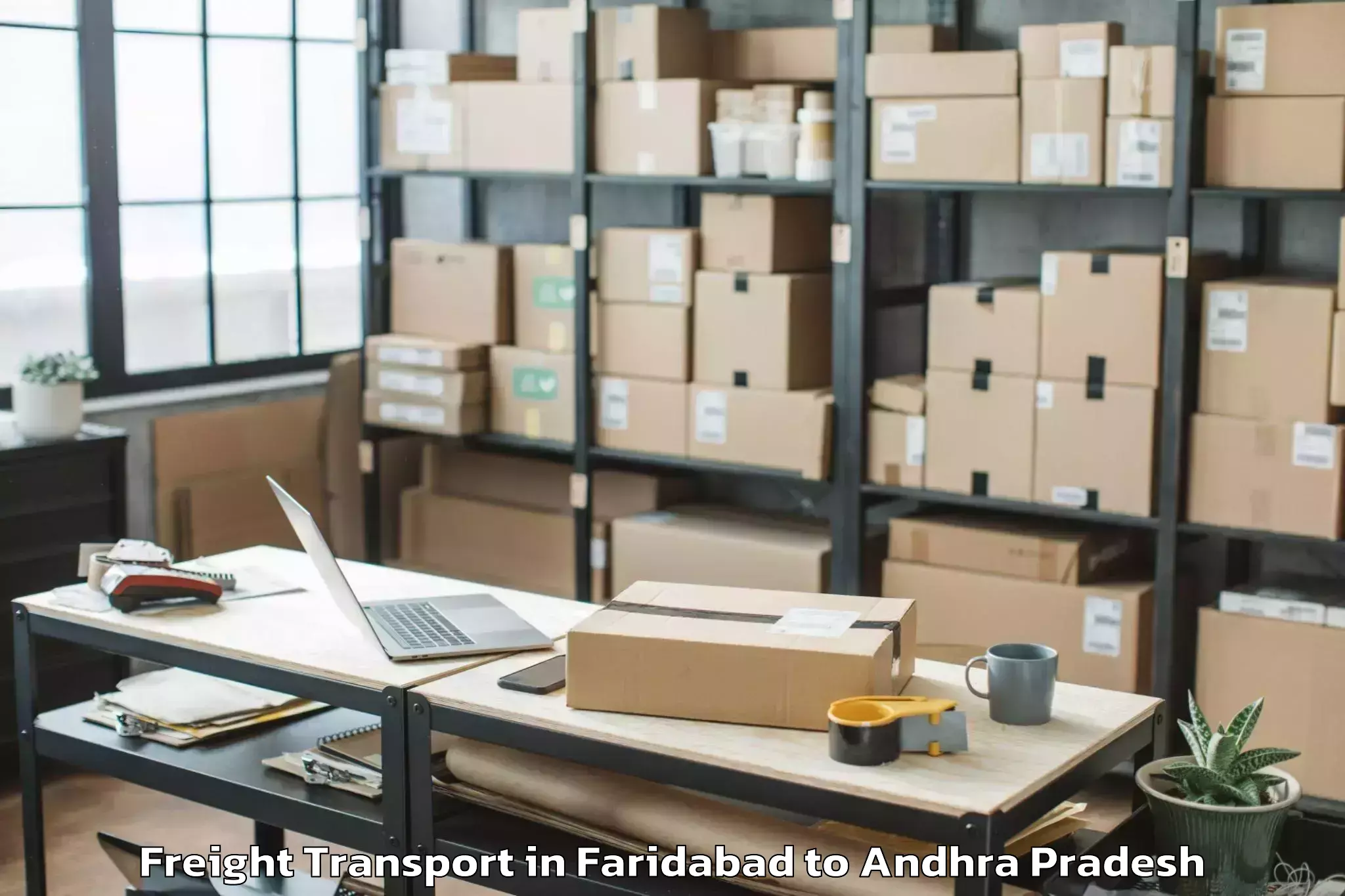 Trusted Faridabad to Peddavadugur Freight Transport